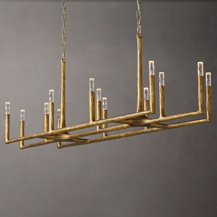 Avarit Forged Linear Chandelier 72"W