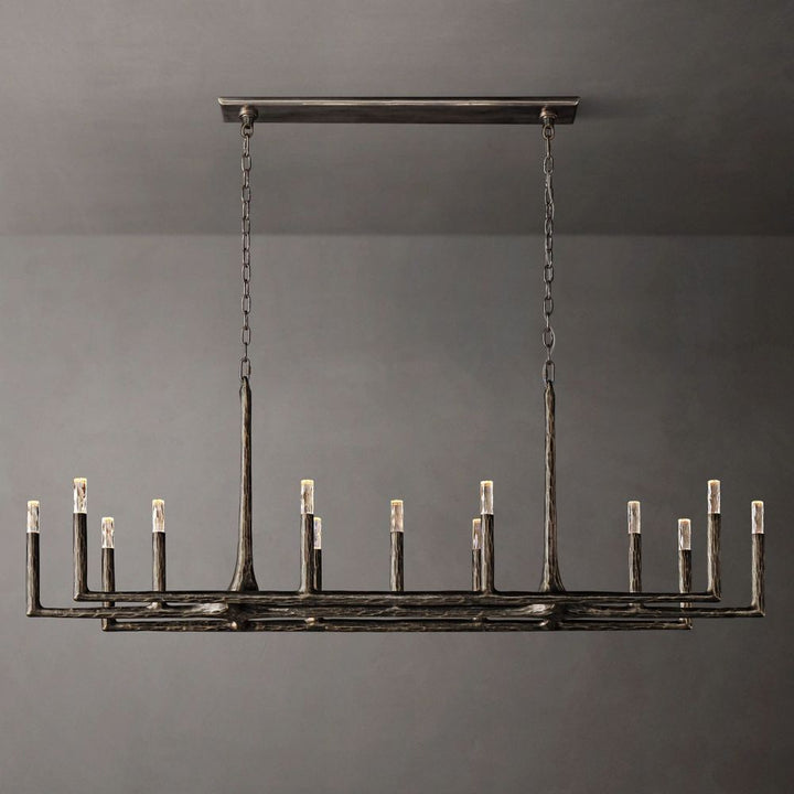 Avarit Forged Linear Chandelier 72"W