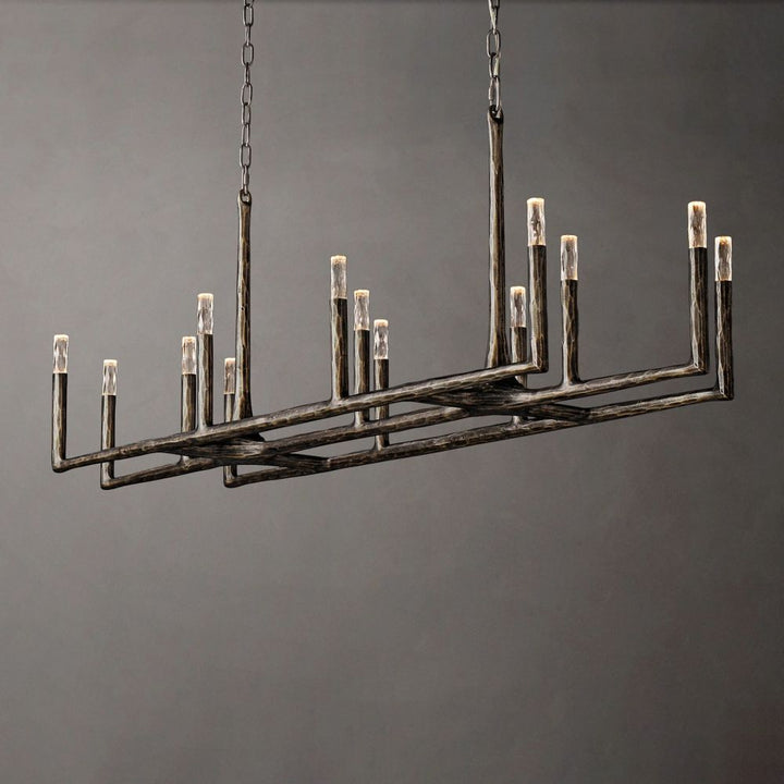 Avarit Forged Linear Chandelier 54"W