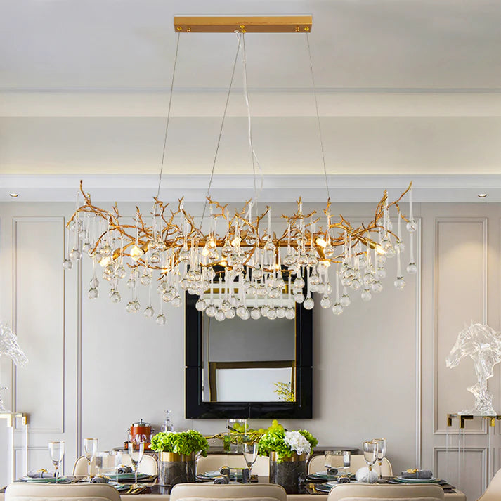 Avis Clear Crystal Branch Chandelier