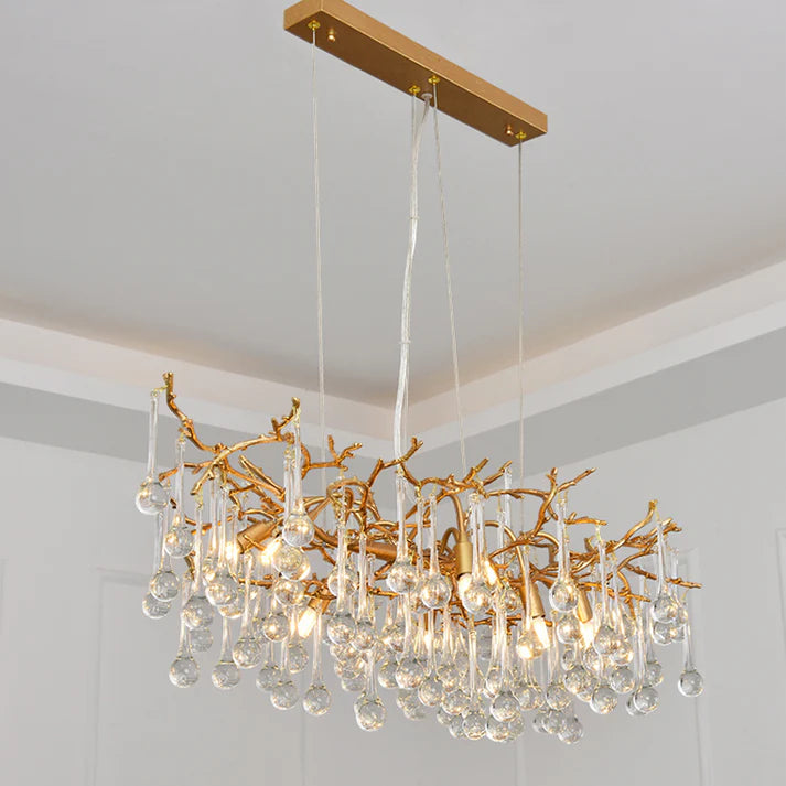 Avis Clear Crystal Branch Chandelier