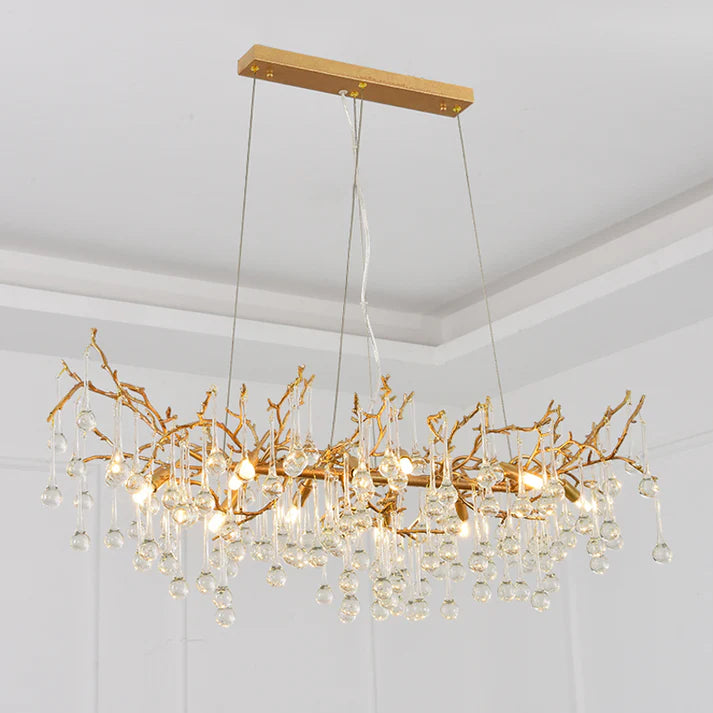 Avis Clear Crystal Branch Chandelier