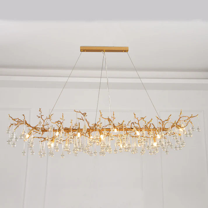 Avis Clear Crystal Branch Chandelier