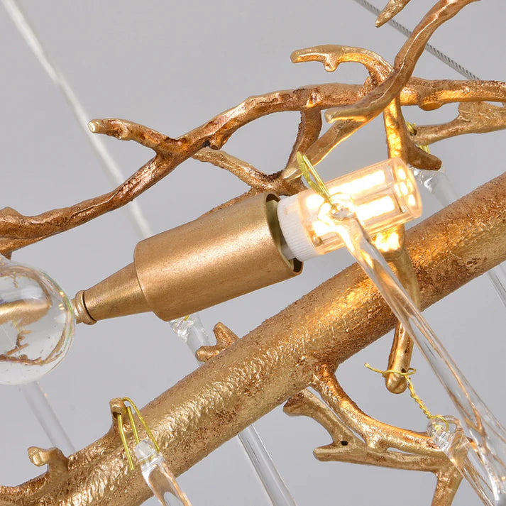 Avis Clear Crystal Branch Chandelier