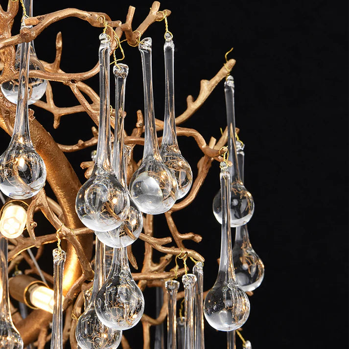 Avis Clear Crystal Ring Branch Chandelier