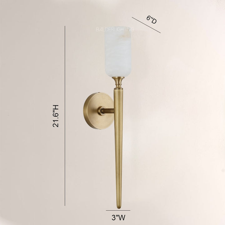 Alabaster Axis 1 Light Wall Sconce 21.6H