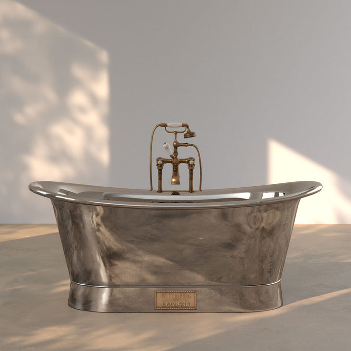 Babington Polished Nickel Freestanding Bath