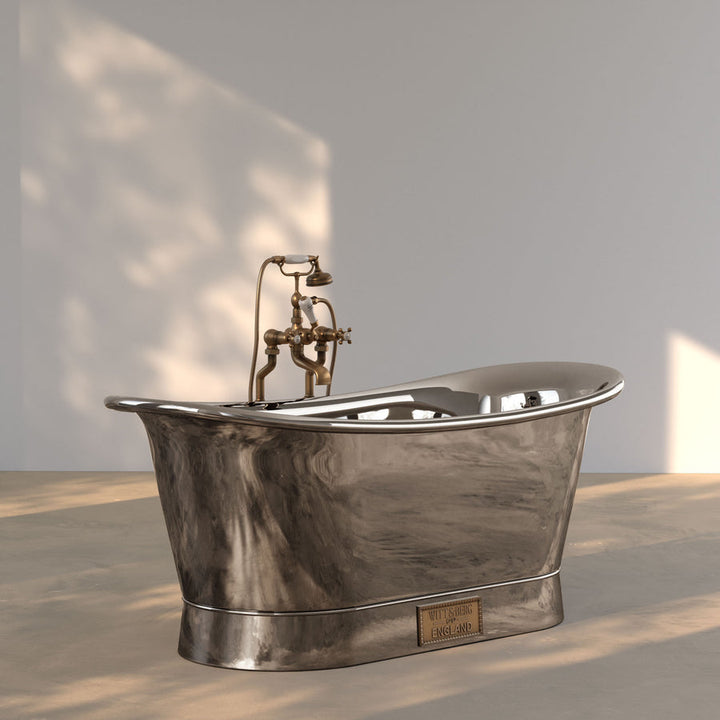 Babington Polished Nickel Freestanding Bath