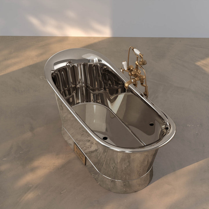 Babington Polished Nickel Freestanding Bath