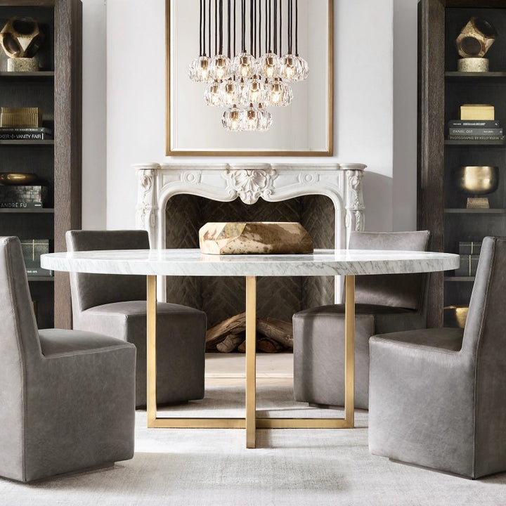 Balle Crystal Cluster Chandelier D24"