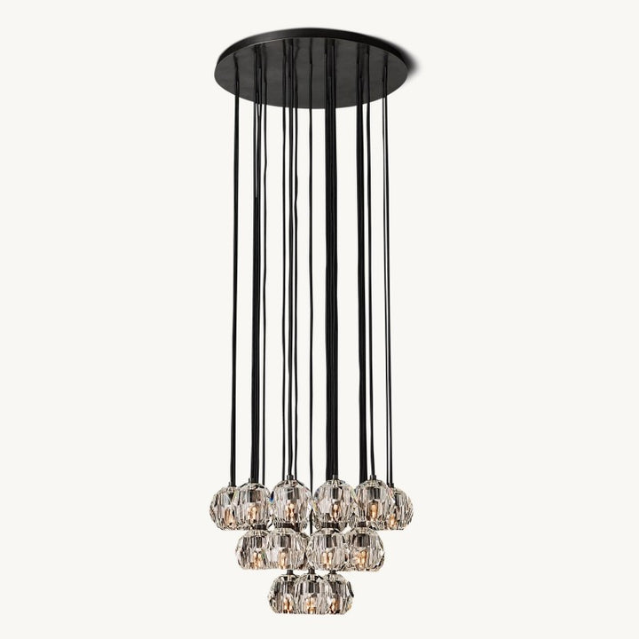 Balle Crystal Cluster Chandelier D24"