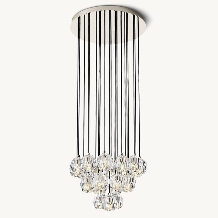 Balle Crystal Cluster Chandelier D24"