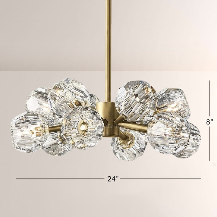 Balle Clear Crystal Chandelier 24''D