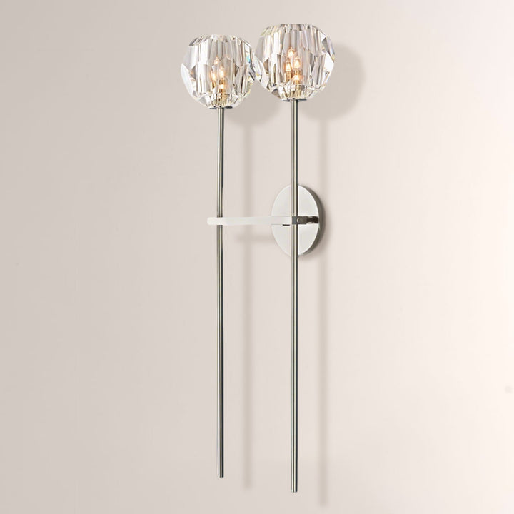 Balle Clear Crystal Double Grand Wall Sconce