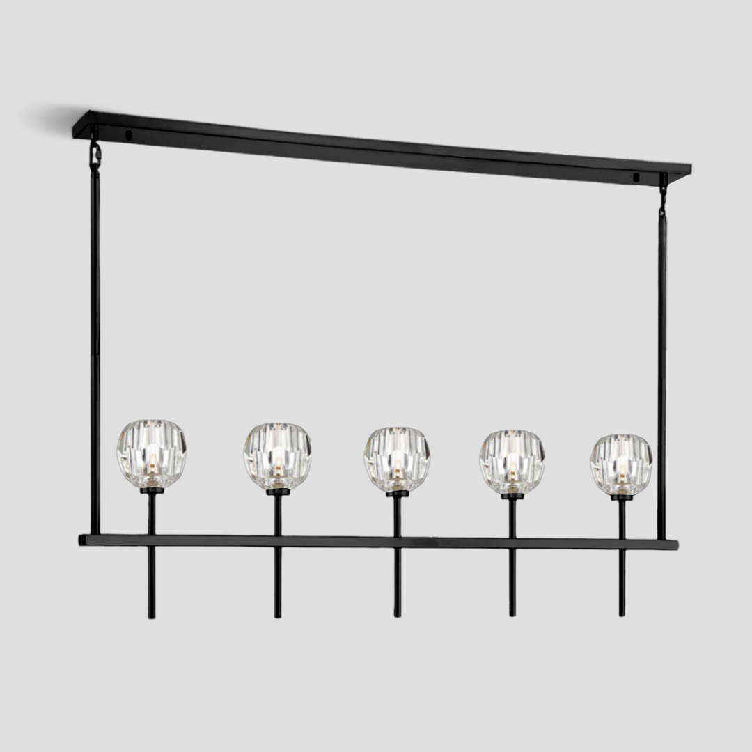 Balle Clear Crystal Linear Dining Room Chandelier