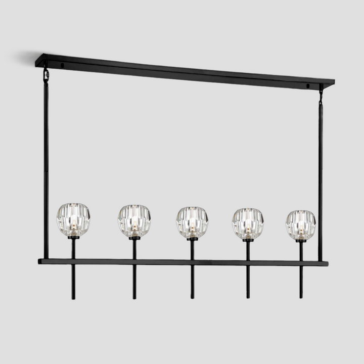 Balle Clear Crystal Linear Dining Room Chandelier