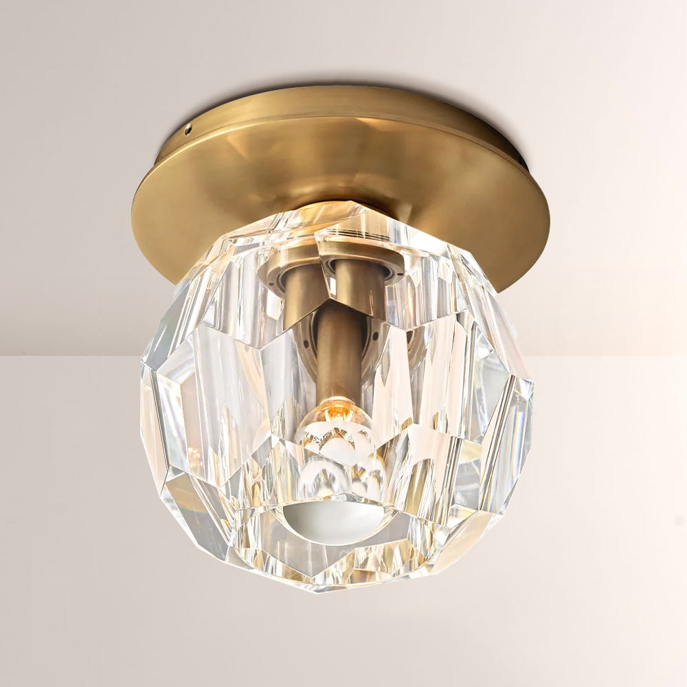 Balle Clear Crystal Petite Flushmount