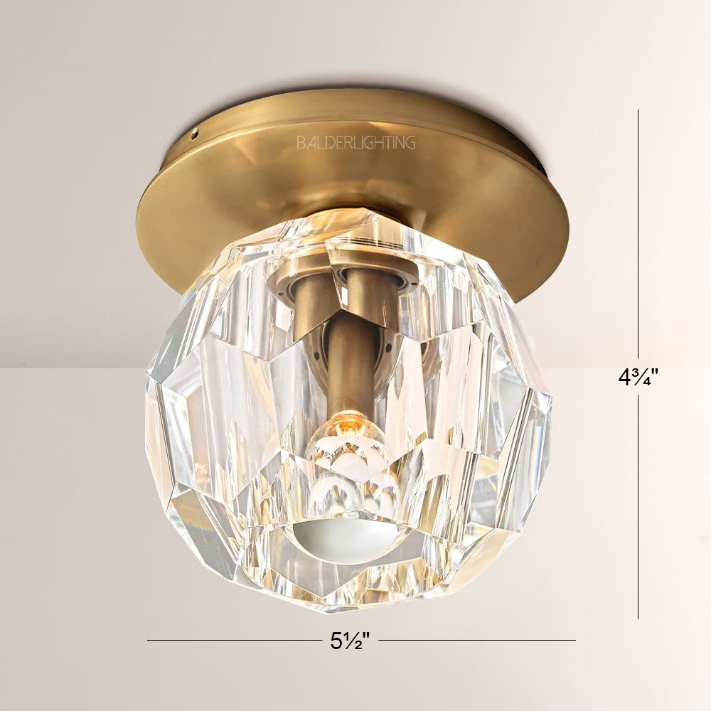 Balle Clear Crystal Petite Flushmount