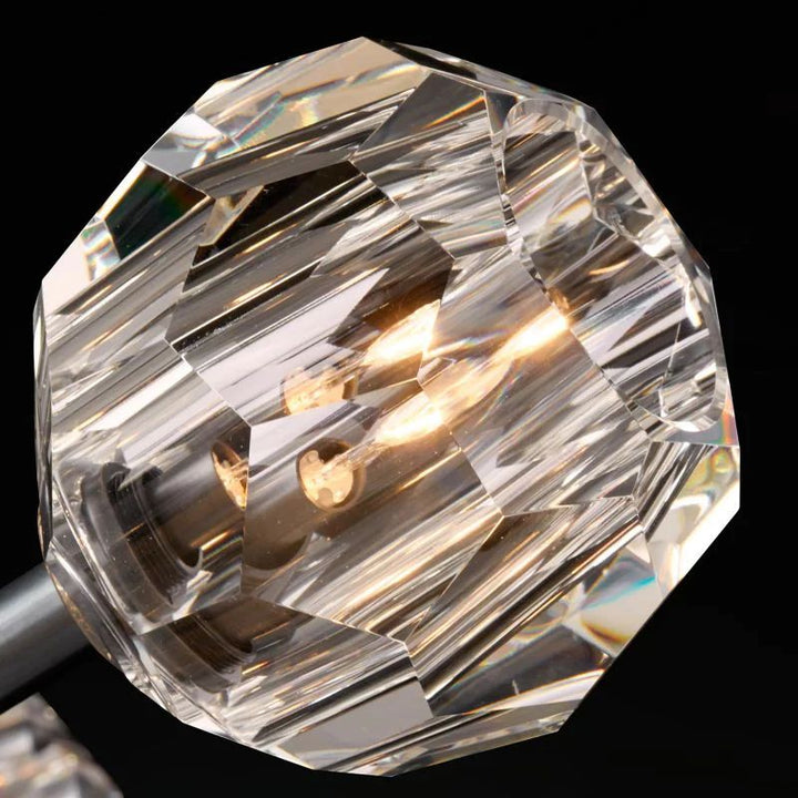 Balle Clear Crystal Round Cluster  Living Room Chandelier 40"
