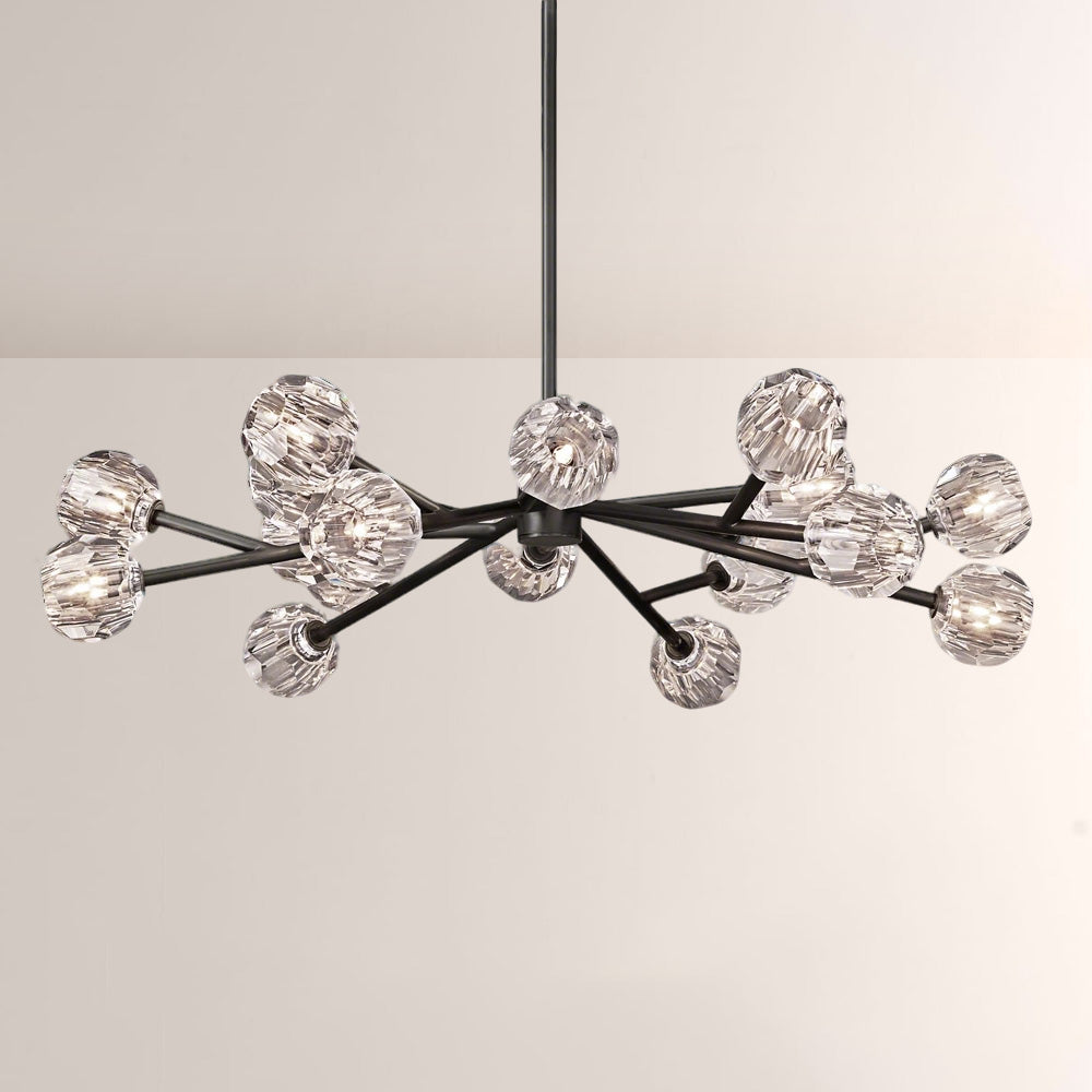 Balle Crystal Round Chandelier D48"