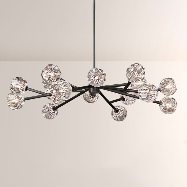 Balle Crystal Round Chandelier D48"