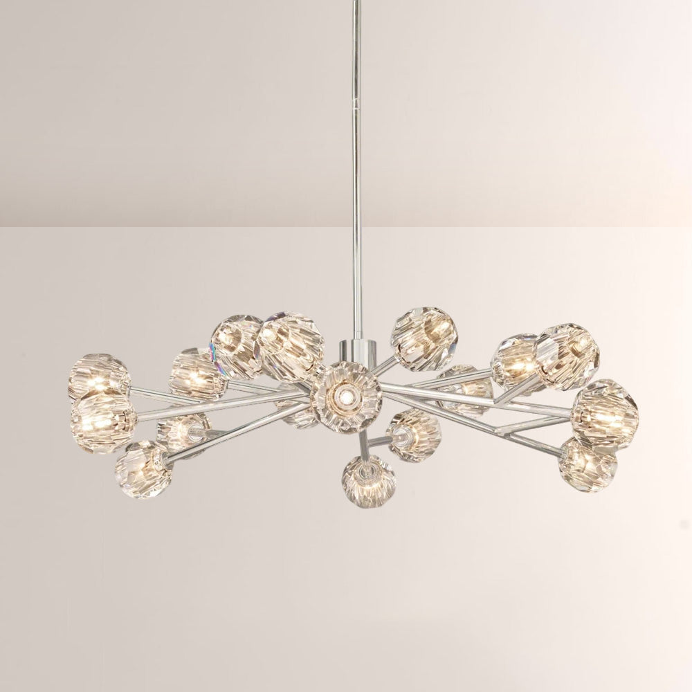 Balle Crystal Round Chandelier D48"