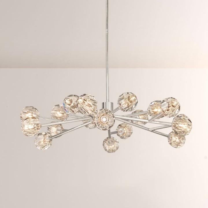 Balle Crystal Round Chandelier D48"