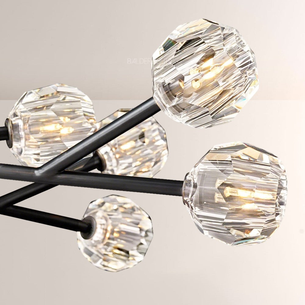 Balle Crystal Round Chandelier D48"