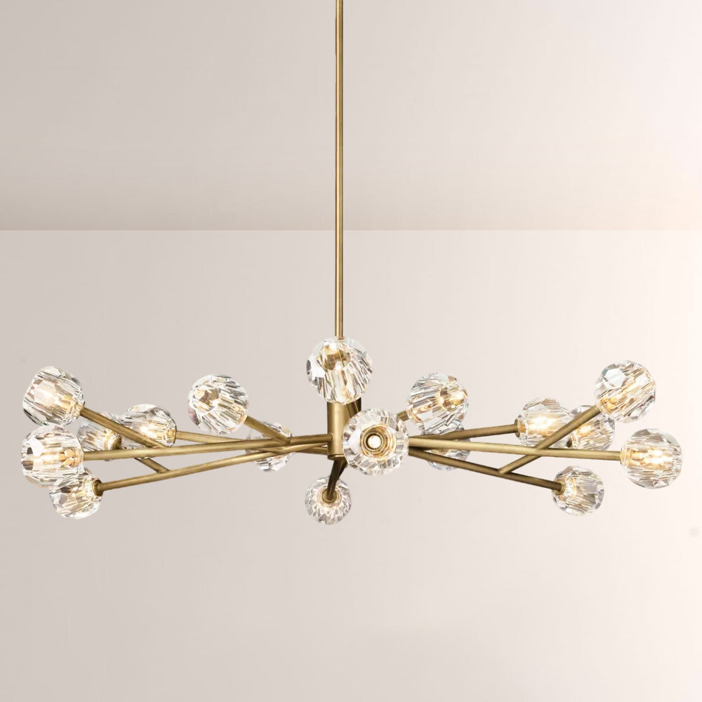 Balle Crystal Round Chandelier 60"