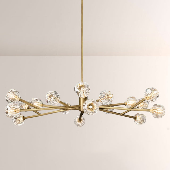 Balle Crystal Round Chandelier 60"