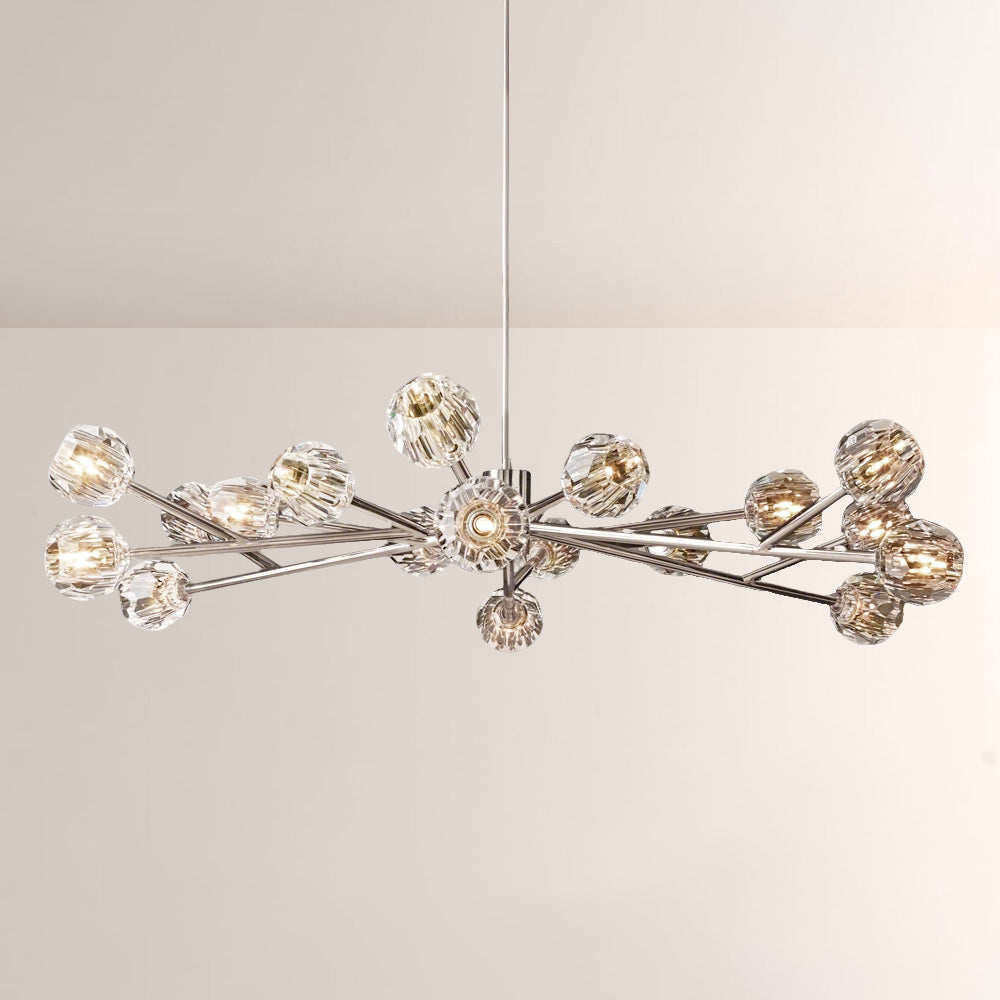 Balle Crystal Round Chandelier 60"