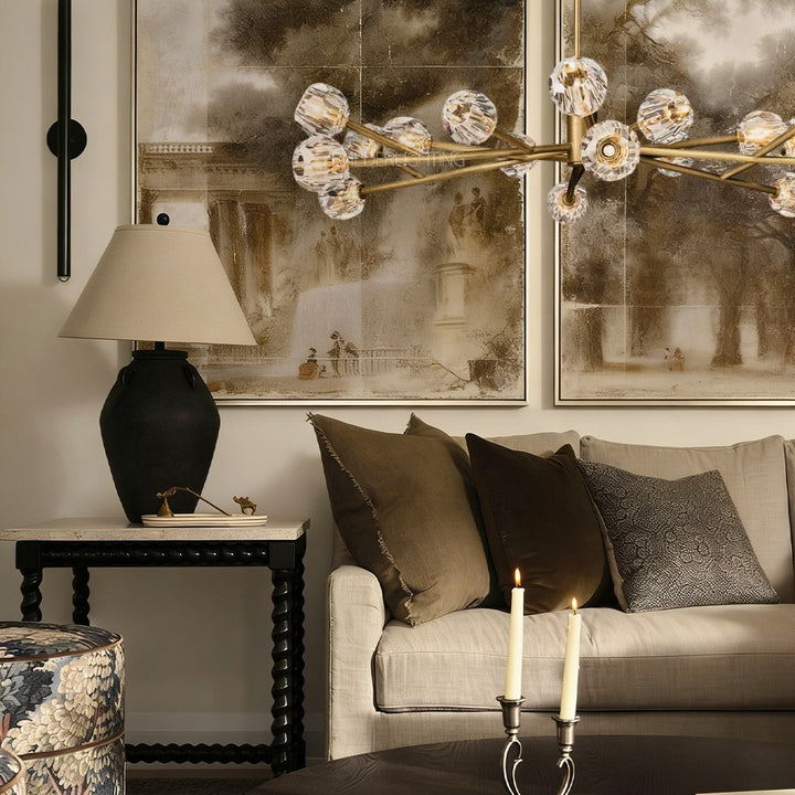 Balle Crystal Round Chandelier 60"