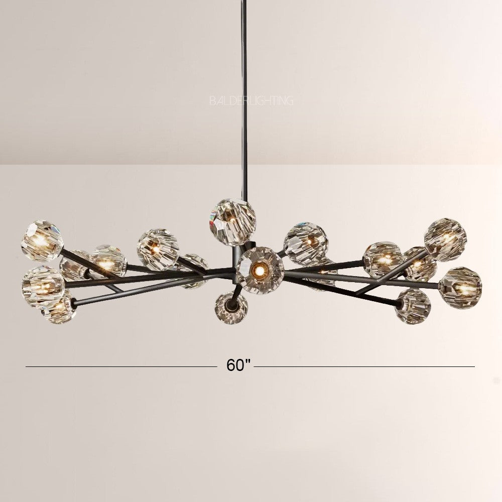Balle Crystal Round Chandelier 60"