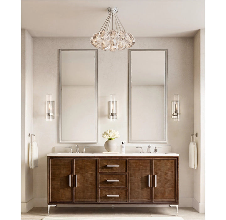 Balle Crystal Clear Glass Flushmount 24"