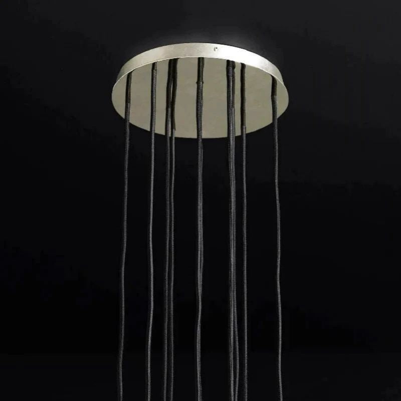 Balle Crystal Cluster Chandelier D14"