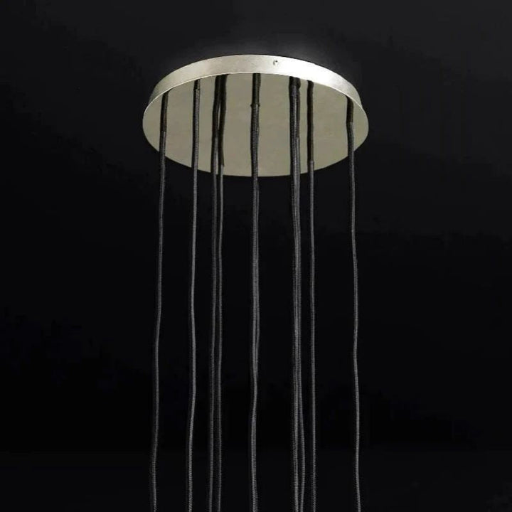 Balle Crystal Cluster Chandelier D14"