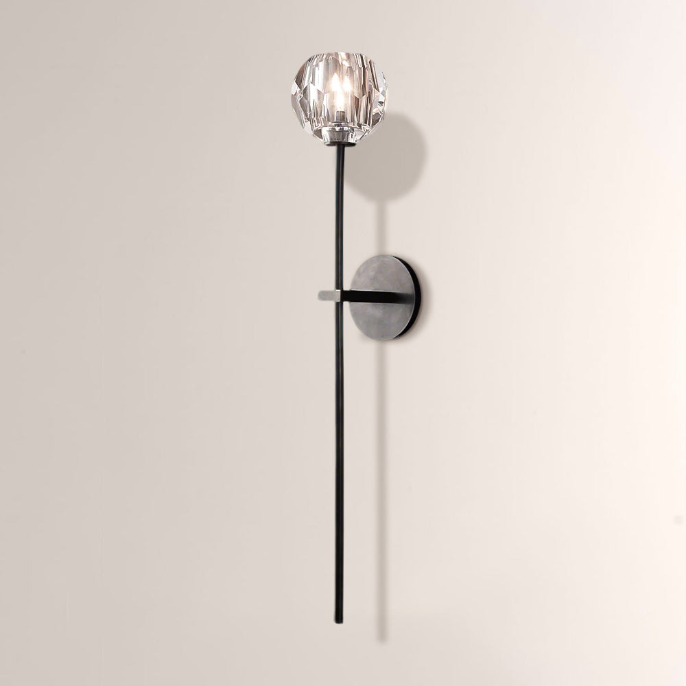 Balle Smoke/Clear Crystal Grand Wall Sconce