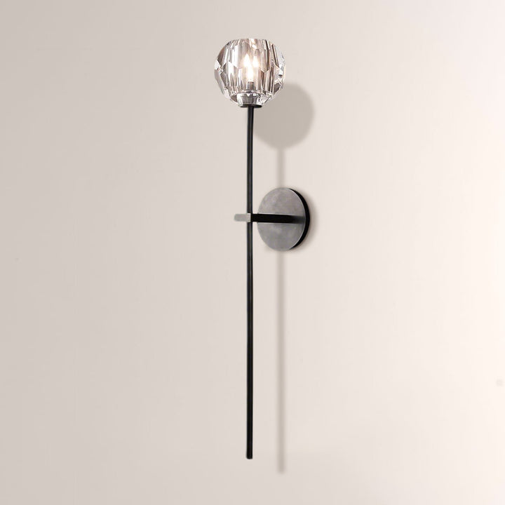 Balle Smoke/Clear Crystal Grand Wall Sconce