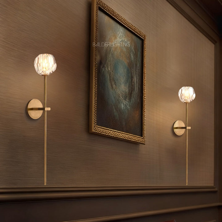 Balle Smoke/Clear Crystal Grand Wall Sconce