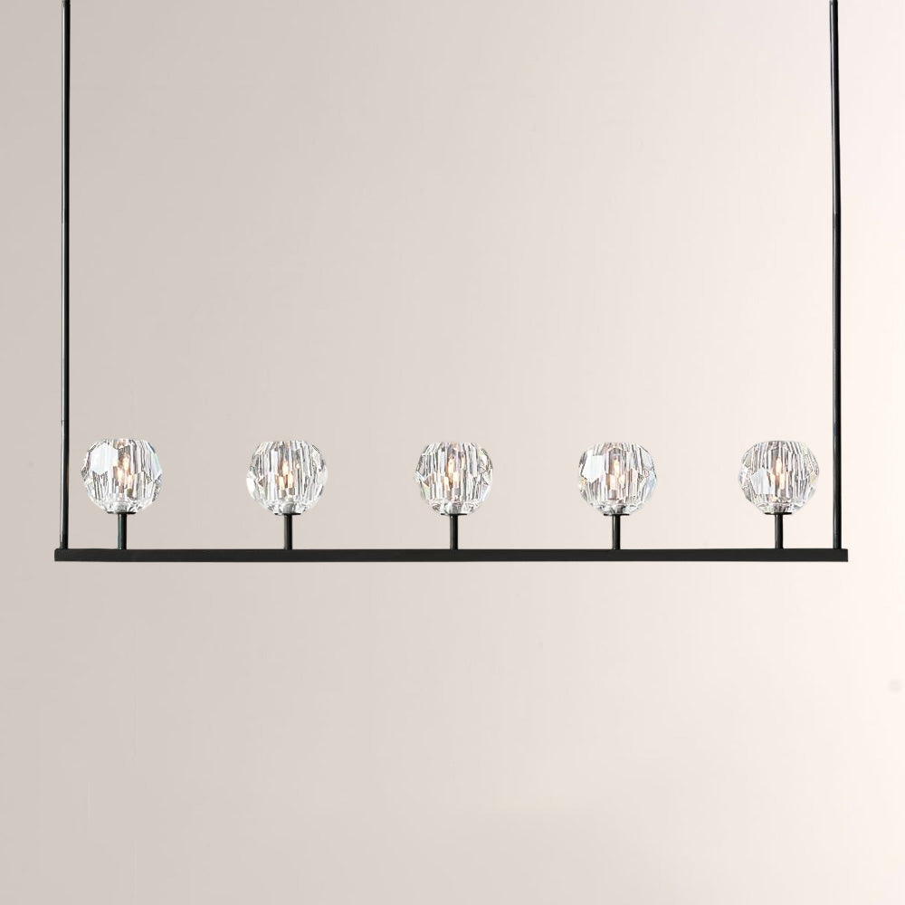 Balle Crystal Linear Chandelier 48"