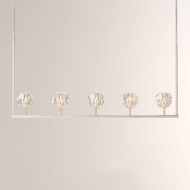 Balle Crystal Linear Chandelier 48"