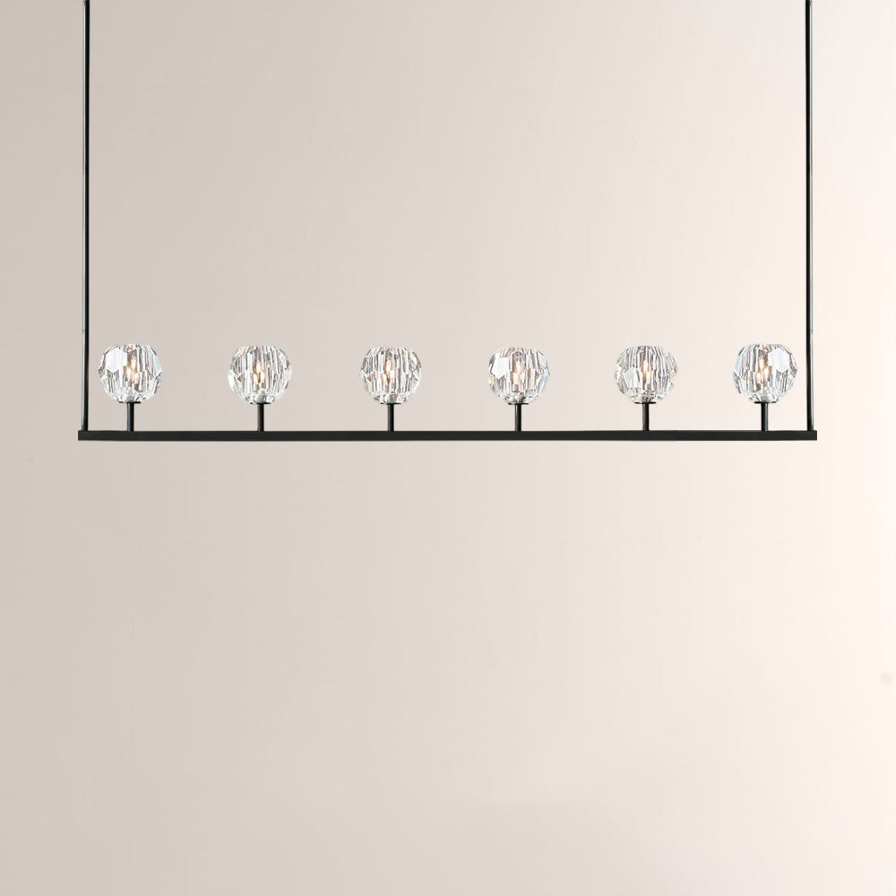 Balle Crystal Linear Chandelier 60"