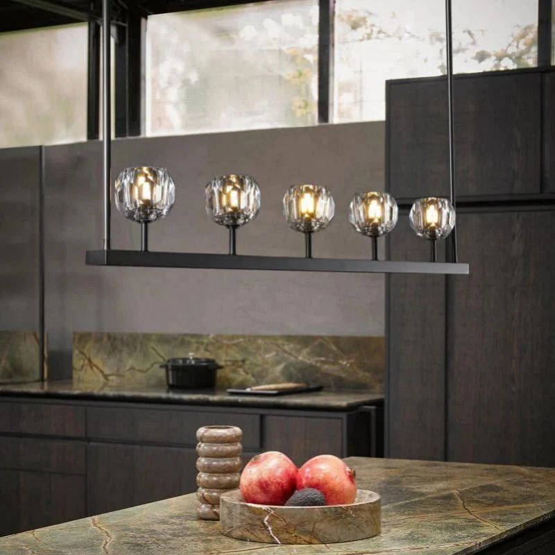 Balle Crystal Linear  Dining Room Chandelier 48"
