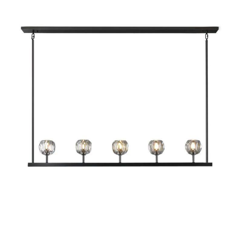 Balle Crystal Linear  Dining Room Chandelier 48"