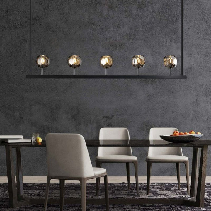 Balle Crystal Linear  Dining Room Chandelier 48"