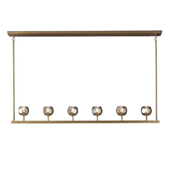 Balle Crystal Linear  Dining Room Chandelier 60"