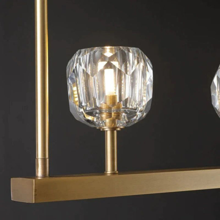 Balle Crystal Linear  Dining Room Chandelier 60"