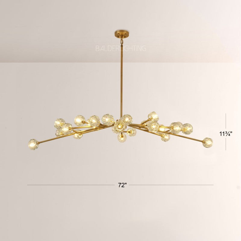 Balle Crystal Oval Chandelier 72"