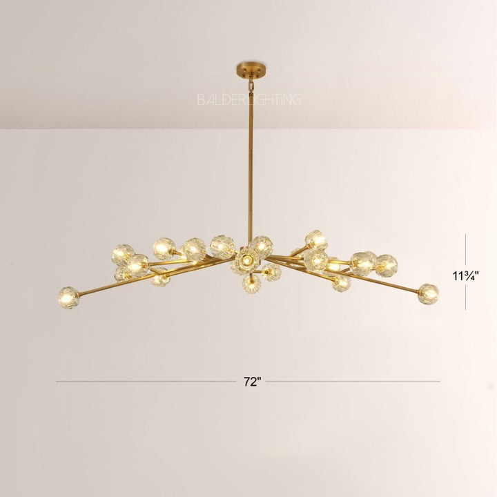 Balle Crystal Oval Chandelier 72"