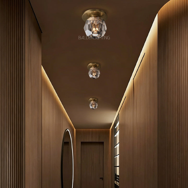 Balle Clear Crystal Petite Flushmount